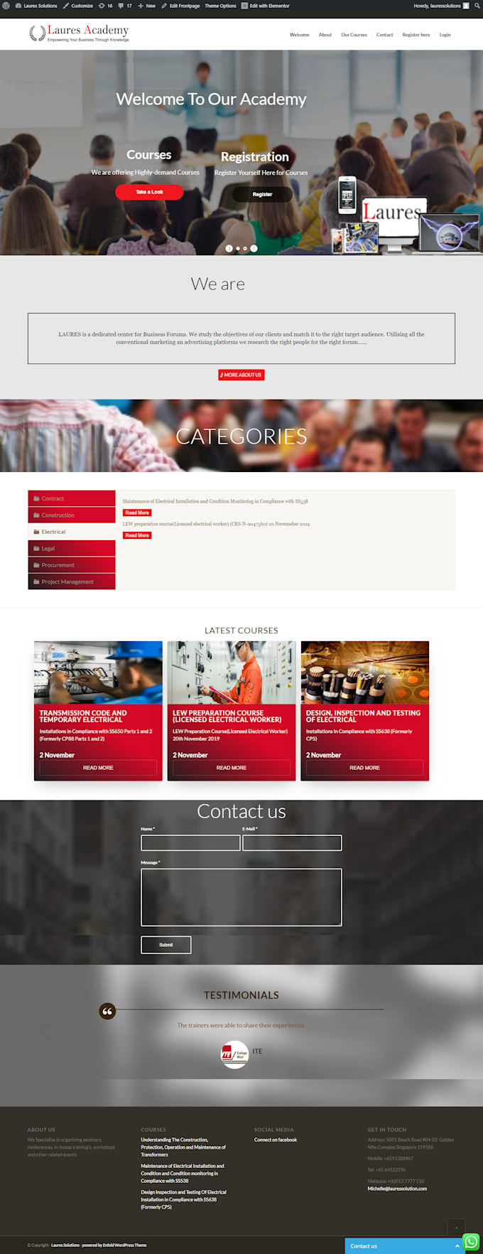 design wordpress websites for customers