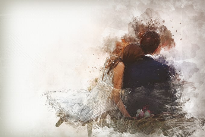 Make Your Custom Couple Portrait Painting From Photo By Unq7arg