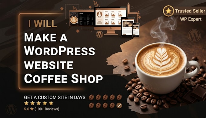 create a online ordering coffee shop website