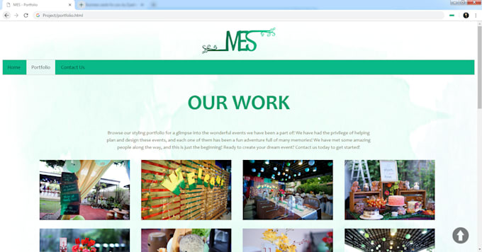 create a static portfolio webpages for your projects