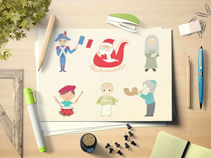 create a human cartoon character vector