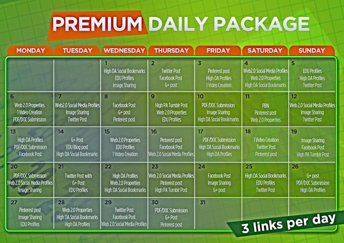 provide white hat off page SEO backlinks monthly package