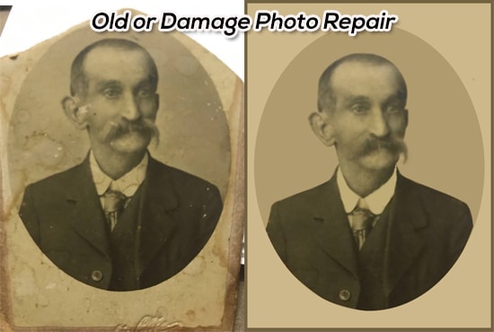 restore, repair, fix old damaged photo, colorize photo