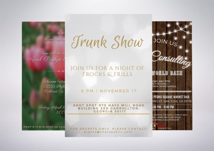 design party invitations cards