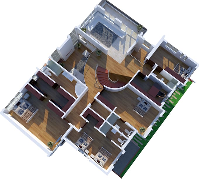 Create realistic 2d , 3d floor plans and render by Oneill27 | Fiverr