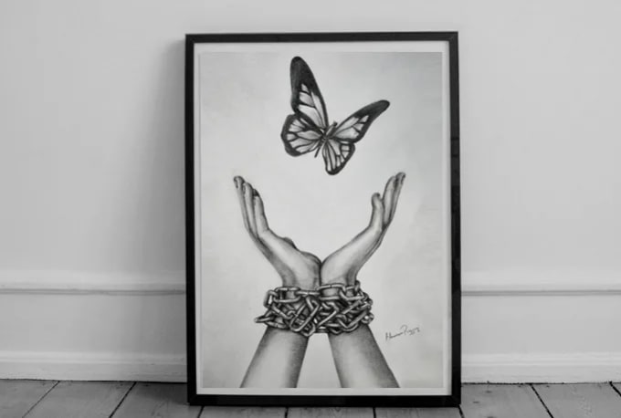 Draw any realistic pencil sketch drawing for your walls by