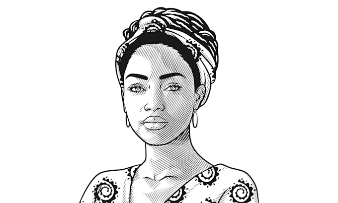 draw amazing line art portrait