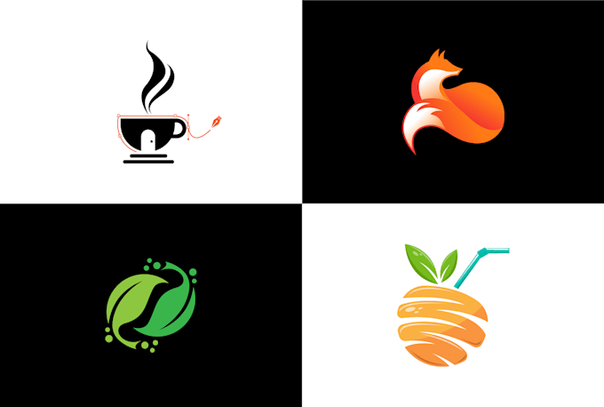 create simple flat logo design