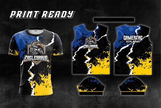 layout your jersey designs into patterns for sublimation