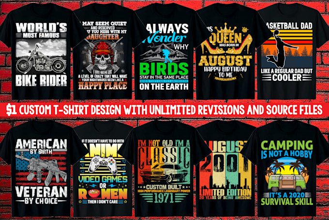 do custom t shirt design for merch by amazon or etsy