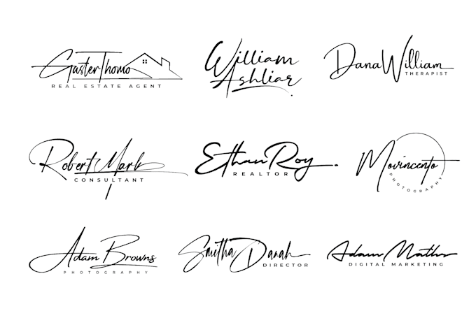 design signature handwritten logo