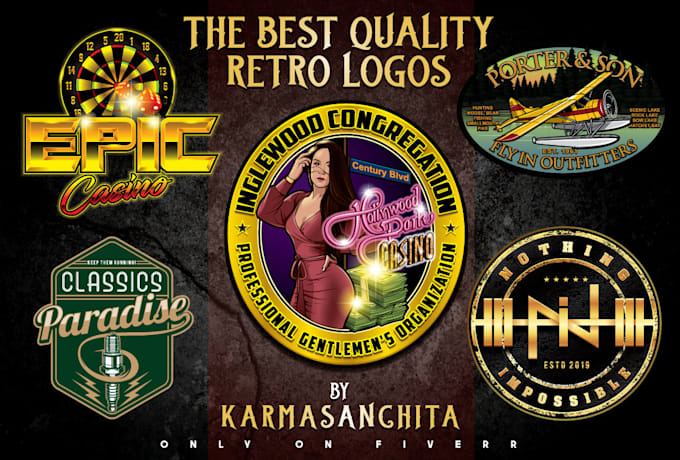 do vintage, retro logo design in 2 days