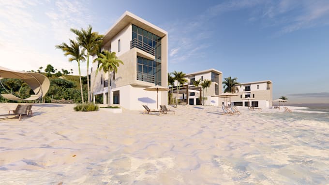 create 3d model and render exterior, interior, 3d floor plan