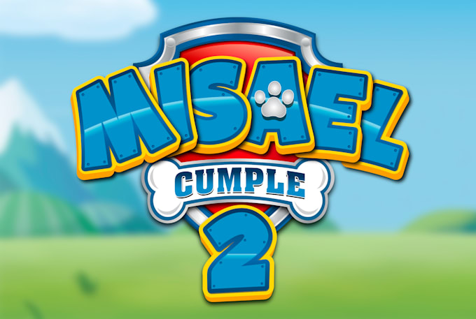 put your text or name on paw patrol logo