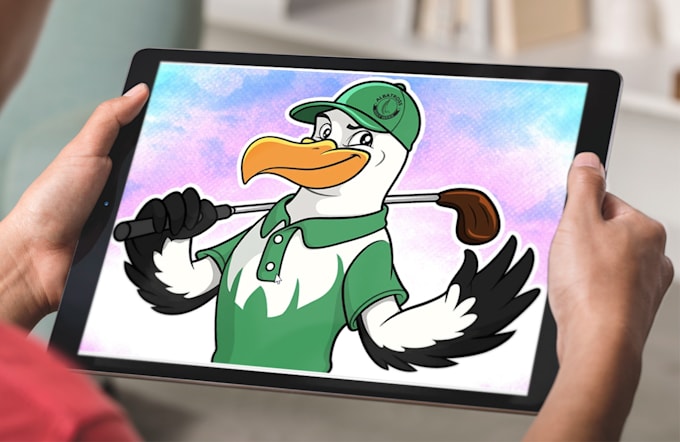 design custom cartoon character, mascot