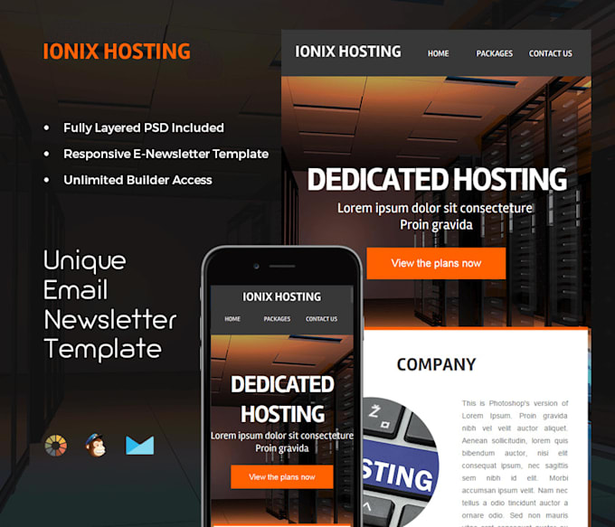 design responsive editable mailchimp template