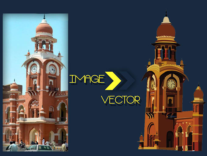 trace, redraw in vector