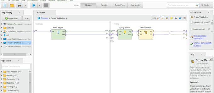create a rapidminer model for data mining