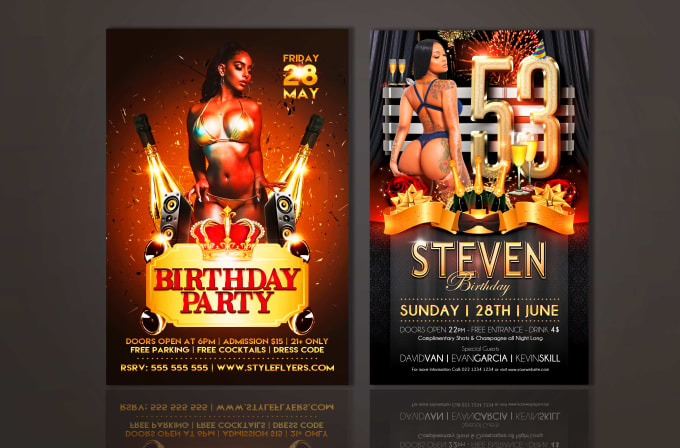 create eye catching birthday party flyer design in 24 hours