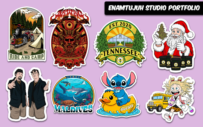 create awesome illustration for stickers design in 24 hours