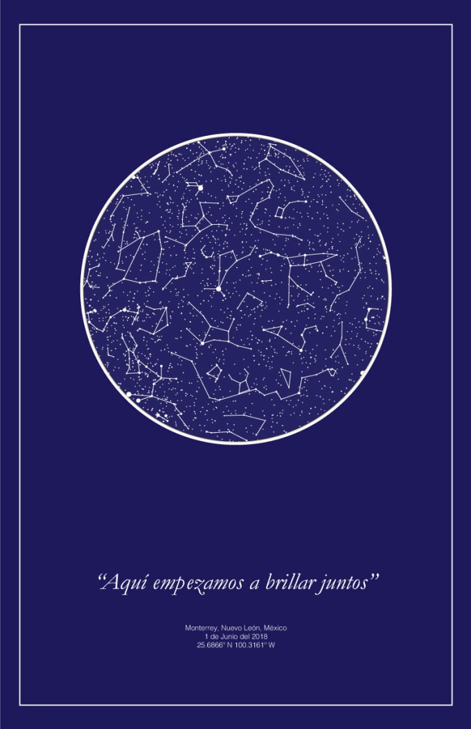 Do a star chart with a specific date by Sofiarv Fiverr