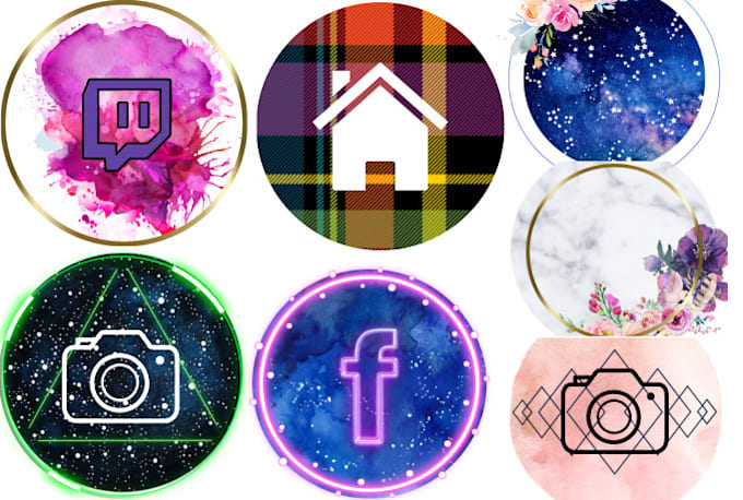 Create stunning instagram highlight icons by Korrissadenny | Fiverr