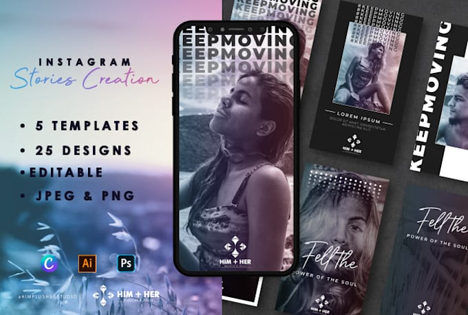 design editable instagram story templates for you