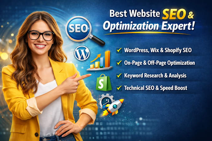 do best website SEO, wordpress, wix, shopify optimization expert