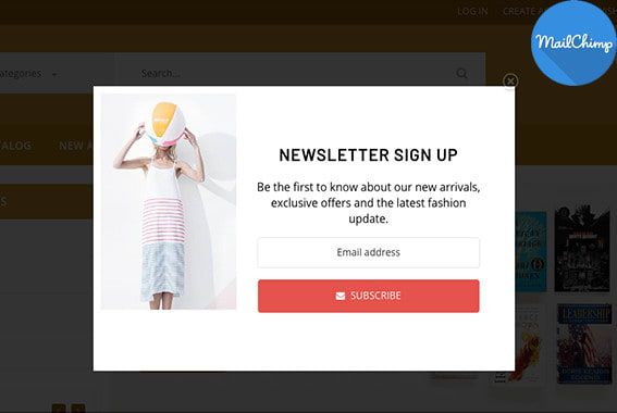 integrate mailmunch or klaviyo signup form,popup in 1 hour