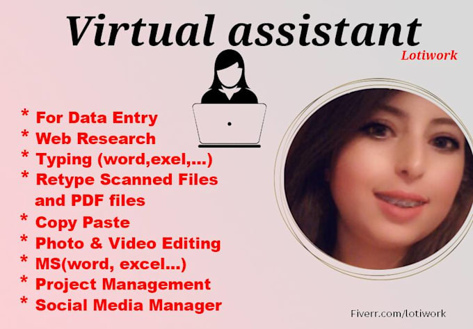 Be your virtual assistant for data entry by Lotiwork | Fiverr