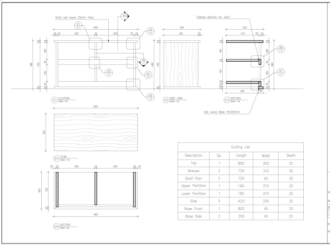 Prepare cutting list by excel for furniture, millwork by Millwork_draft