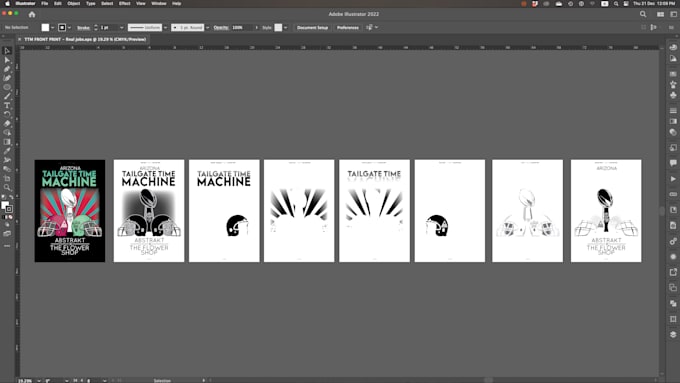 create vector and colour separation for screen printing