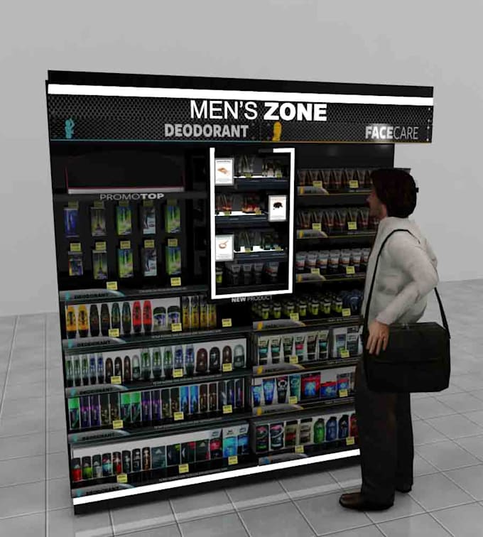 do 3d product design and retail display, modeling, rendering
