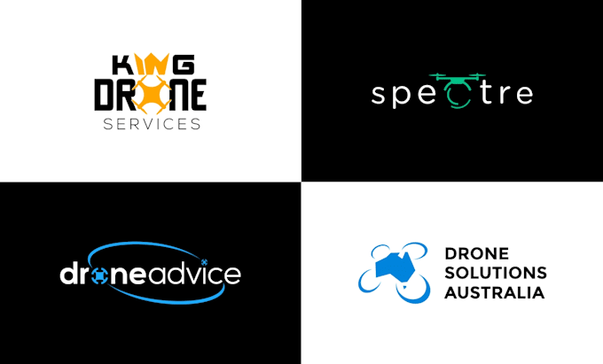 do an abstract minimalist drone logo design