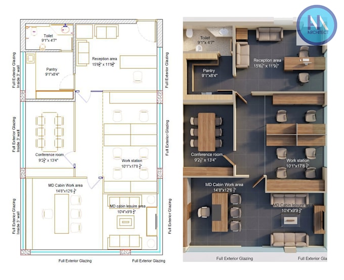create a professional 3d floor plan in 24 hours