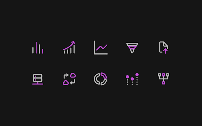 create unique and simple custom icon set