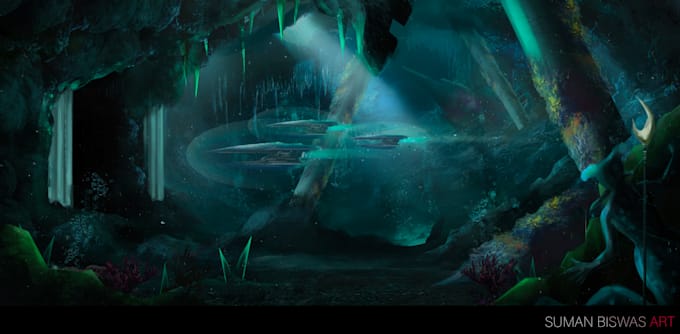 create game environment concept art as your need