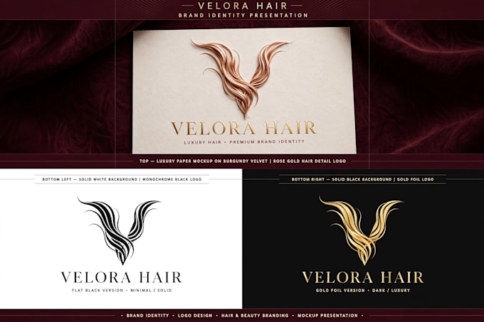 design a professional hair extension logo