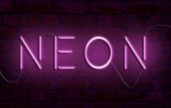write your name in NEON light style