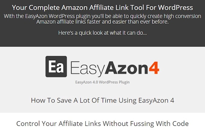 install the easyazon wordpress plugin for forming amazon links
