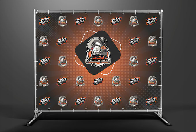 design backdrop, step and repeat banner for trade show booth