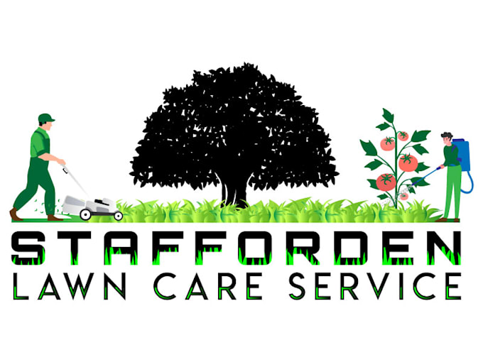 design creative unique lawn care logo design