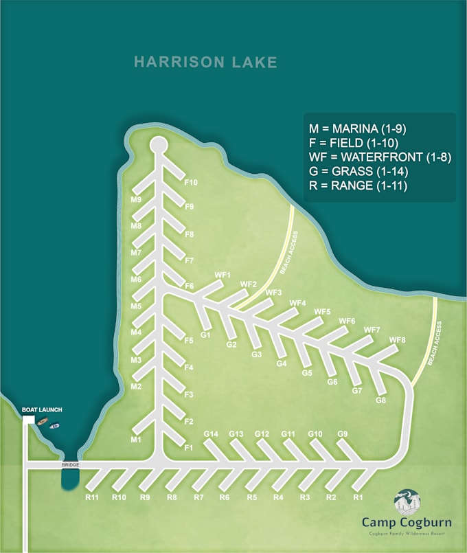 create rendering of rv park, tiny house community, campground, storage facility