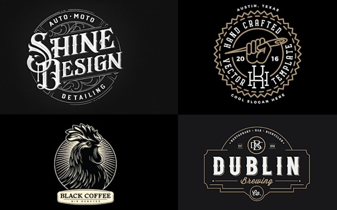 create professional retro vintage logo