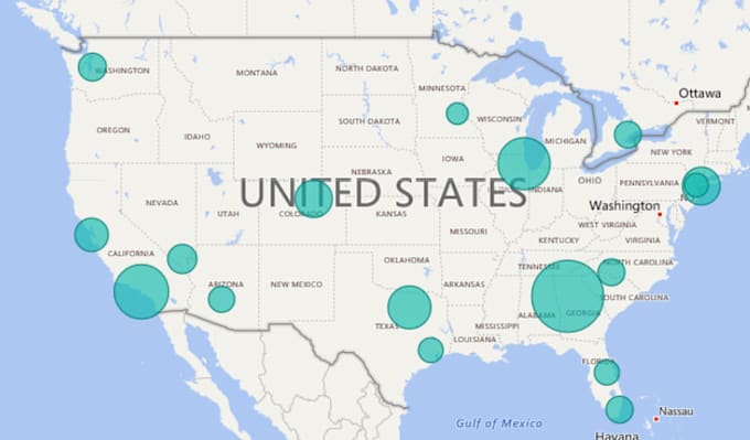 develop power bi maps, geospatial reports and dashboards