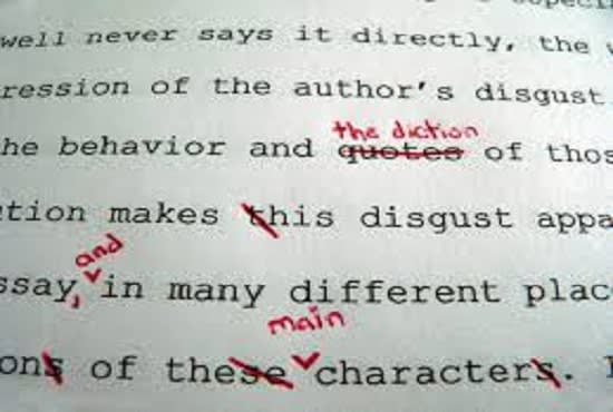 proofread and edit any form of writing