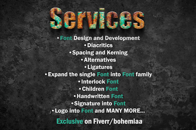 develop new custom font for your business in ttf or otf