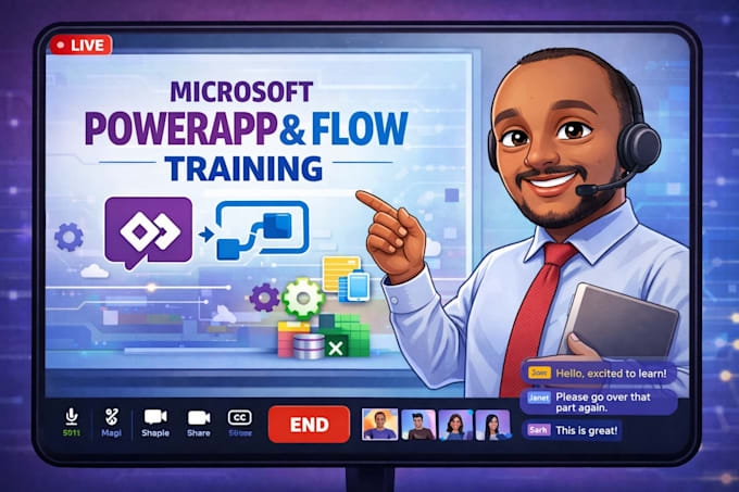 be your microsoft powerapp and flow trainer
