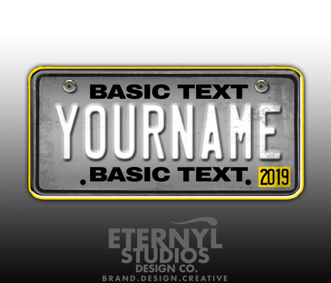 Custom License Plate Art With Your Personalization By Eternyl