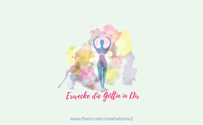 design modern watercolor feminine logo